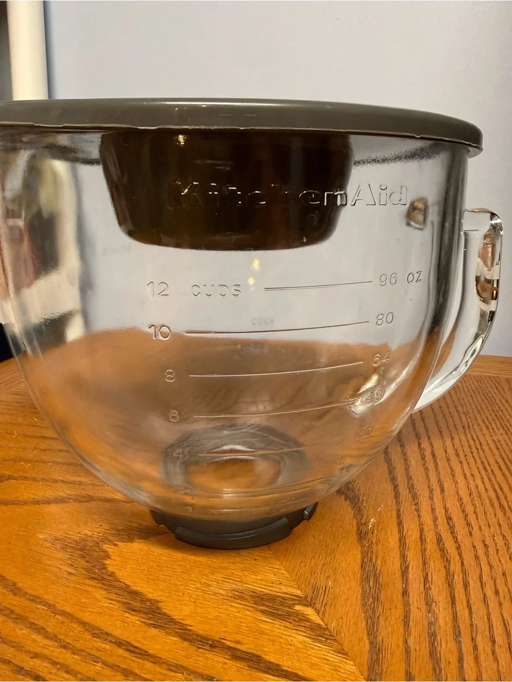 KitchenAid Clear Glass Mixing Bowl with Gray Lid